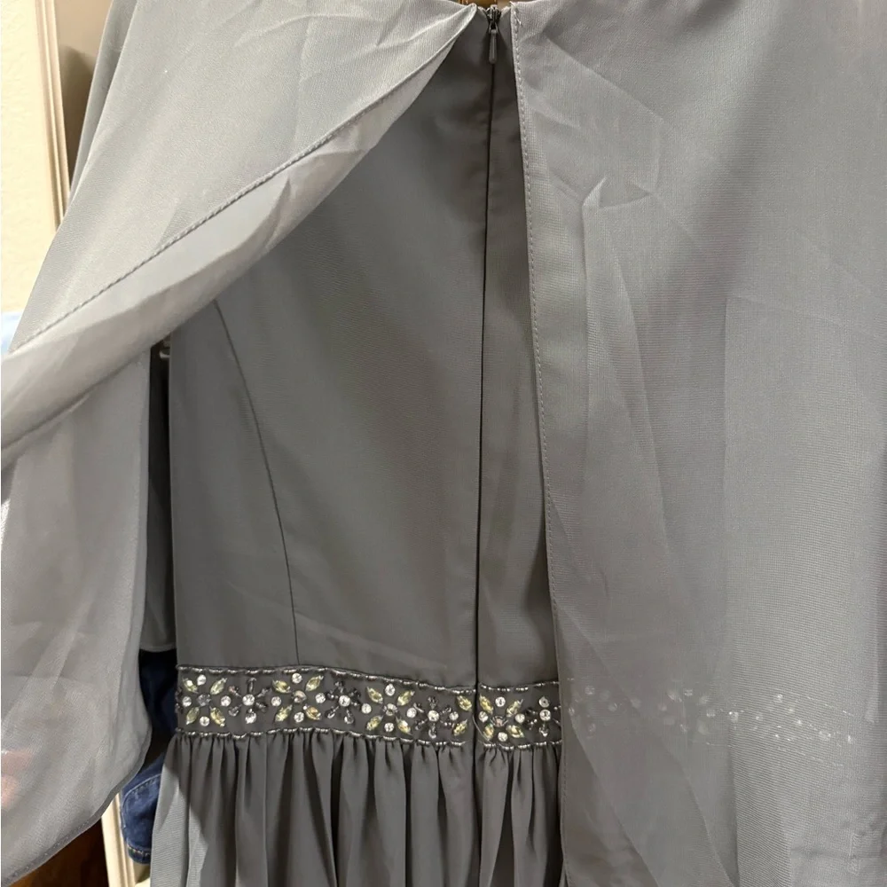 NWT JJs House Elegant Gray Dress - Picture 6 of 7